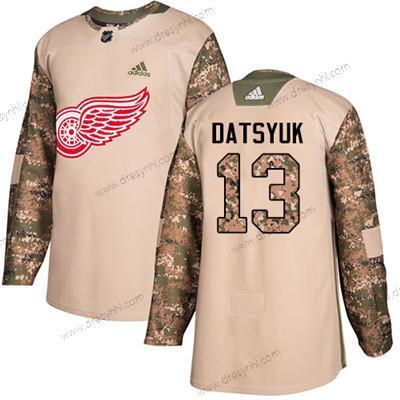 Adidas Detroit Red Wings #13 Pavel Datsyuk Camo Autentické 2017 Veterans Day Sešitý NHL dres – Juniorské