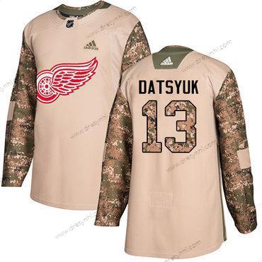 Adidas Detroit Red Wings #13 Pavel Datsyuk Camo Autentické 2017 Veterans Day Sešitý NHL dres – Pánské