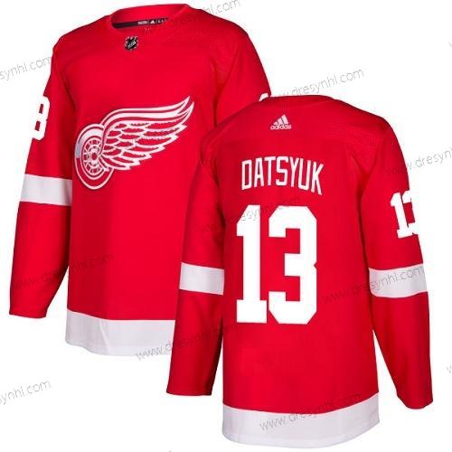 Adidas Detroit Red Wings #13 Pavel Datsyuk Červené Domácí dres Autentické Sešitý NHL dres – Juniorské