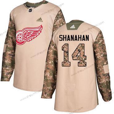 Adidas Detroit Red Wings #14 Brendan Shanahan Camo Autentické 2017 Veterans Day Sešitý NHL dres – Pánské