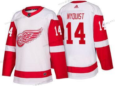 Adidas Detroit Red Wings #14 Gustav Nyquist Bílý 2017-2018 Hokejový Sešitý NHL dres – Pánské