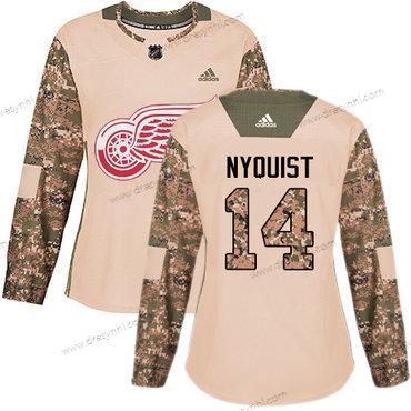 Adidas Detroit Red Wings #14 Gustav Nyquist Camo Autentické 2017 Veterans Day Sešitý NHL dres – Dámské