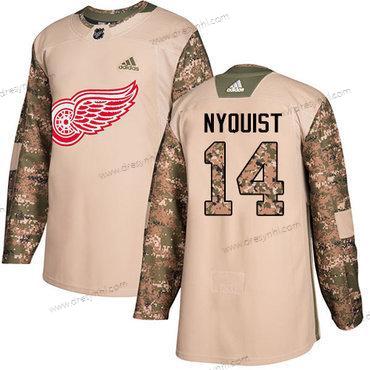 Adidas Detroit Red Wings #14 Gustav Nyquist Camo Autentické 2017 Veterans Day Sešitý NHL dres – Pánské