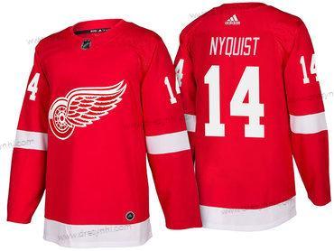 Adidas Detroit Red Wings #14 Gustav Nyquist Červené Domácí dres 2017-2018 Hokejový Sešitý NHL dres – Pánské