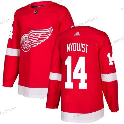 Adidas Detroit Red Wings #14 Gustav Nyquist Červené Domácí dres Autentické Sešitý NHL dres – Juniorské