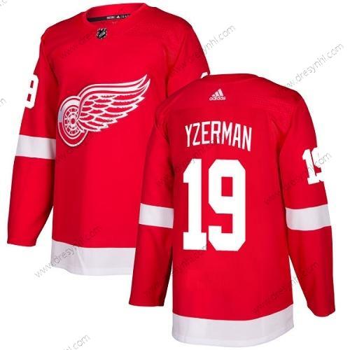 Adidas Detroit Red Wings #19 Steve Yzerman Červené Domácí dres Autentické Sešitý NHL dres – Juniorské