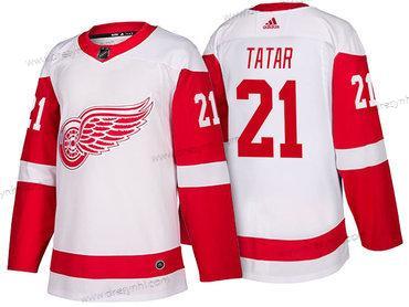 Adidas Detroit Red Wings #21 Tomas Tatar Bílý 2017-2018 Hokejový Sešitý NHL dres – Pánské