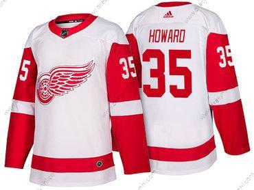 Adidas Detroit Red Wings #35 Jimmy Howard Bílý 2017-2018 Hokejový Sešitý NHL dres – Pánské