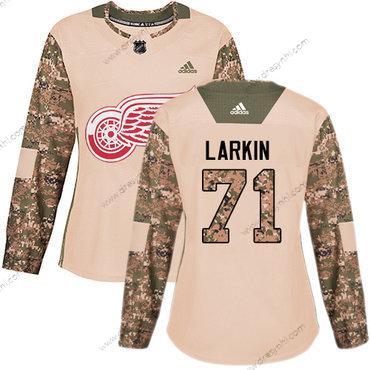 Adidas Detroit Red Wings #71 Dylan Larkin Camo Autentické 2017 Veterans Day Sešitý NHL dres – Dámské