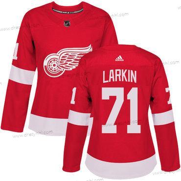 Adidas Detroit Red Wings #71 Dylan Larkin Červené Domácí dres Autentické Sešitý NHL dres – Dámské