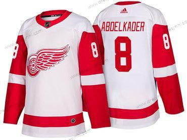 Adidas Detroit Red Wings #8 Justin Abdelkader Bílý 2017-2018 Hokejový Sešitý NHL dres – Pánské