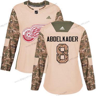 Adidas Detroit Red Wings #8 Justin Abdelkader Camo Autentické 2017 Veterans Day Sešitý NHL dres – Dámské