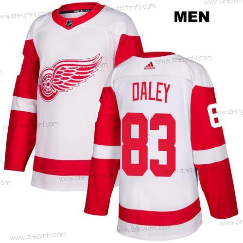 Adidas Detroit Red Wings #83 Trevor Daley Bílý Hostující dres Autentické NHL dres – Pánské