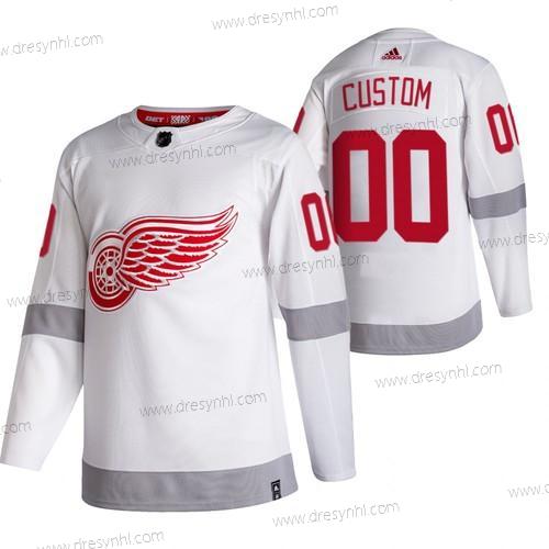 Adidas Detroit Red Wings Personalizované Bílý 2020-21 Obrácený Retro Náhradní NHL dres – Pánské