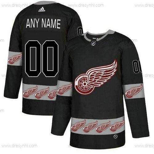 Adidas Detroit Red Wings Personalizované Černá Tým Logos dres – Pánské