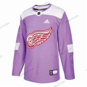 Adidas Detroit Red Wings Personalizované Nachový Růžový Hokejový Bojuje proti rakovině Tréninkový dres – Pánské