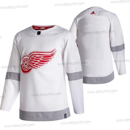 Adidas Detroit Red Wings Prázdný Bílý 2020-21 Obrácený Retro Náhradní NHL dres – Pánské