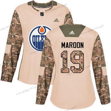 Adidas Edmonton Oilers #19 Patrick Maroon Camo Autentické 2017 Veterans Day Sešitý NHL dres – Dámské