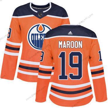 Adidas Edmonton Oilers #19 Patrick Maroon Oranžová Domácí dres Autentické Sešitý NHL dres – Dámské