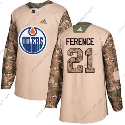 Adidas Edmonton Oilers #21 Andrew Ference Camo Autentické 2017 Veterans Day Sešitý NHL dres – Juniorské