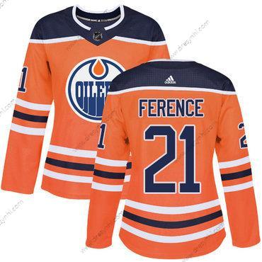 Adidas Edmonton Oilers #21 Andrew Ference Oranžová Domácí dres Autentické Sešitý NHL dres – Dámské