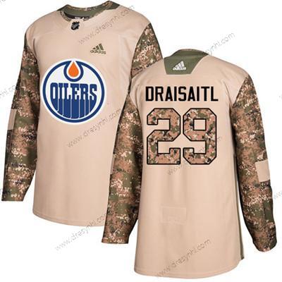 Adidas Edmonton Oilers #29 Leon Draisaitl Camo Autentické 2017 Veterans Day Sešitý NHL dres – Juniorské