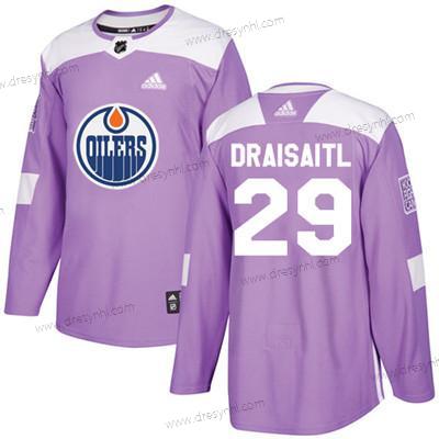 Adidas Edmonton Oilers #29 Leon Draisaitl Nachový Autentické Bojuje proti rakovině Sešitý NHL dres – Juniorské