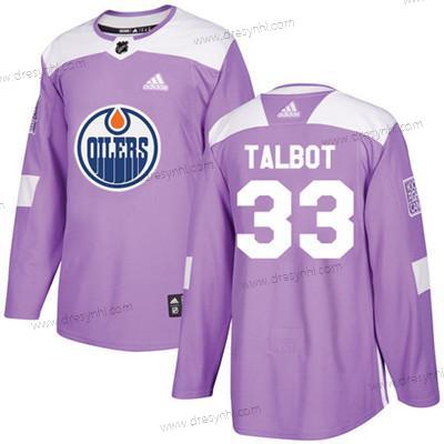 Adidas Edmonton Oilers #33 Cam Talbot Nachový Autentické Bojuje proti rakovině Sešitý NHL dres – Juniorské