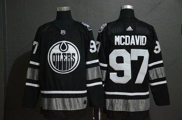 Adidas Edmonton Oilers 97 Connor Mcdavid Černá 2019 NHL All-Star Game dres – Pánské