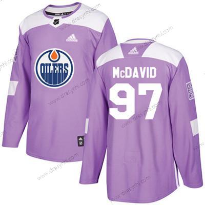 Adidas Edmonton Oilers #97 Connor Mcdavid Nachový Autentické Bojuje proti rakovině Sešitý NHL dres – Juniorské