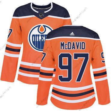 Adidas Edmonton Oilers #97 Connor Mcdavid Oranžová Domácí dres Autentické Sešitý NHL dres – Dámské