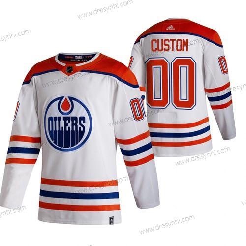 Adidas Edmonton Oilers Personalizované Bílý 2020-21 Obrácený Retro Náhradní NHL dres – Pánské