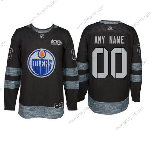 Adidas Edmonton Oilers Personalizované Černá 1917-2017 100th Výročí Sešitý NHL dres