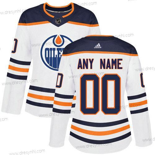 Adidas Edmonton Oilers Personalizované NHL Autentické Bílý dres – Dámské