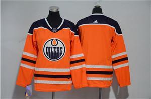 Adidas Edmonton Oilers Prázdný Oranžová Domácí dres Autentické Sešitý NHL dres – Juniorské