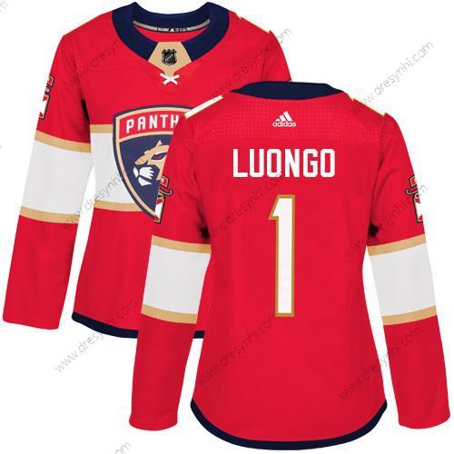 Adidas Florida Panthers #1 Roberto Luongo Červené Domácí dres Autentické Sešitý NHL dres – Dámské