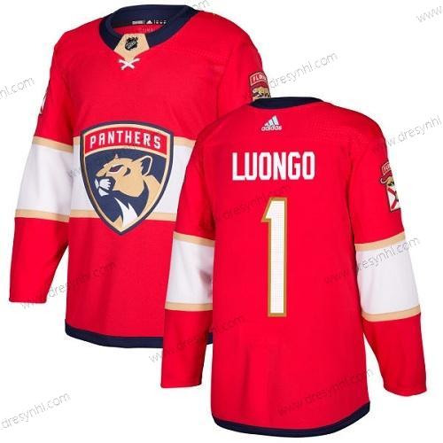 Adidas Florida Panthers #1 Roberto Luongo Červené Domácí dres Autentické Sešitý NHL dres – Pánské