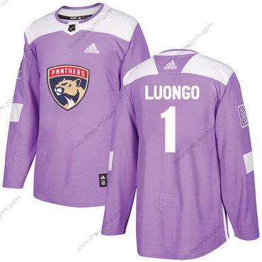 Adidas Florida Panthers #1 Roberto Luongo Nachový Autentické Bojuje proti rakovině Sešitý NHL dres – Pánské