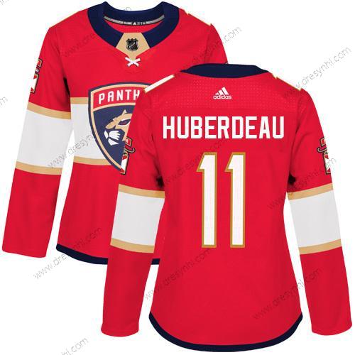 Adidas Florida Panthers #11 Jonathan Huberdeau Červené Domácí dres Autentické Sešitý NHL dres – Dámské