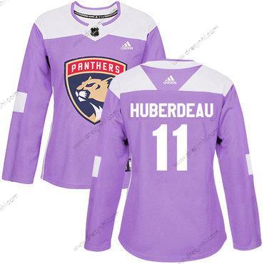 Adidas Florida Panthers #11 Jonathan Huberdeau Nachový Autentické Bojuje proti rakovině Sešitý NHL dres – Dámské