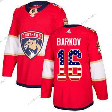 Adidas Florida Panthers #16 Aleksander Barkov Červené Domácí dres Autentické USA Flag Sešitý NHL dres – Pánské