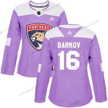 Adidas Florida Panthers #16 Aleksander Barkov Nachový Autentické Bojuje proti rakovině Sešitý NHL dres – Dámské