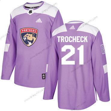 Adidas Florida Panthers #21 Vincent Trocheck Nachový Autentické Bojuje proti rakovině Sešitý NHL dres – Pánské