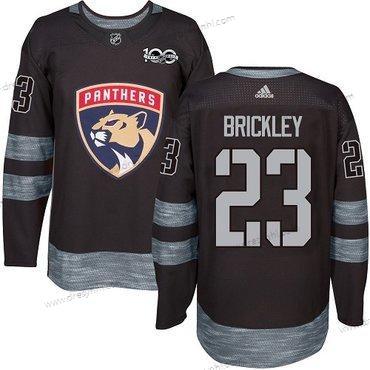 Adidas Florida Panthers #23 Connor Brickley Černá 1917-2017 100th Výročí Sešitý NHL dres – Pánské