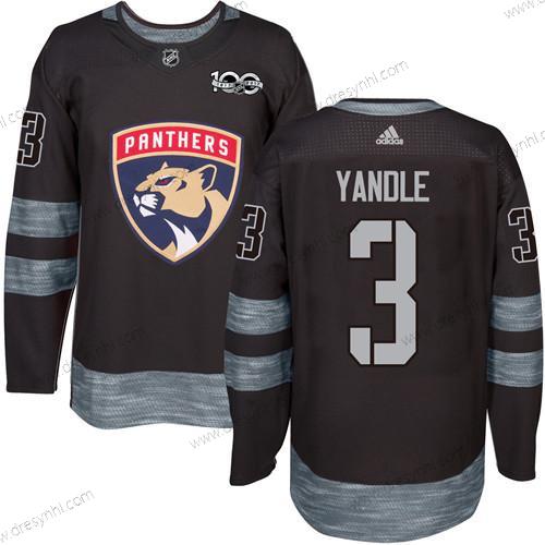 Adidas Florida Panthers #3 Keith Yandle Černá 1917-2017 100th Výročí Sešitý NHL dres – Pánské