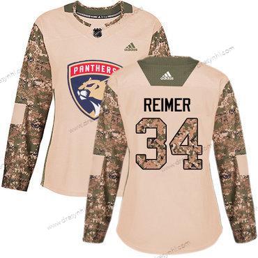 Adidas Florida Panthers #34 James Reimer Camo Autentické 2017 Veterans Day Sešitý NHL dres – Dámské