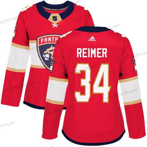 Adidas Florida Panthers #34 James Reimer Červené Domácí dres Autentické Sešitý NHL dres – Dámské