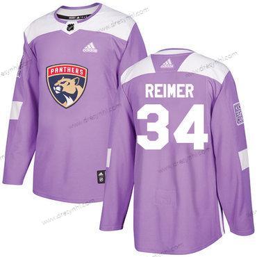 Adidas Florida Panthers #34 James Reimer Nachový Autentické Bojuje proti rakovině Sešitý NHL dres – Pánské