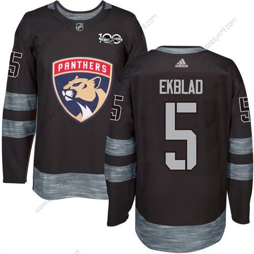 Adidas Florida Panthers #5 Aaron Ekblad Černá 1917-2017 100th Výročí Sešitý NHL dres – Pánské