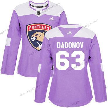 Adidas Florida Panthers #63 Evgenii Dadonov Nachový Autentické Bojuje proti rakovině Sešitý NHL dres – Dámské